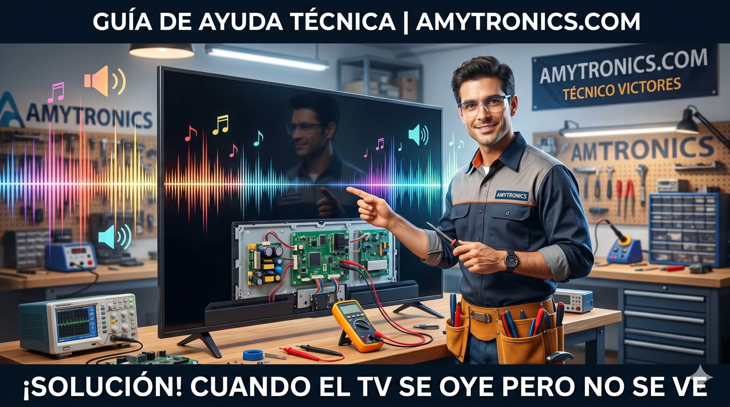 qué hacer cuando el TV se oye pero no se ve