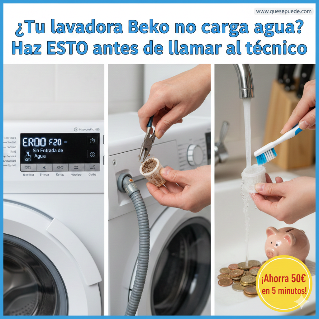 lavadora beko no carga agua