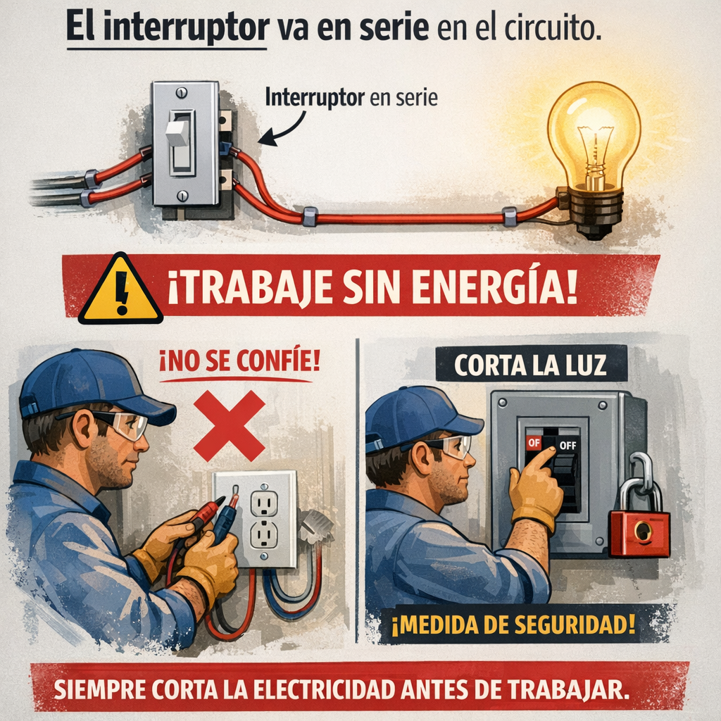 Guía para conectar un interruptor en un circuito