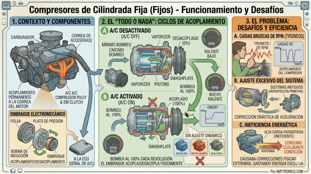 Compresores de Cilindrada Fija del AC automotriz