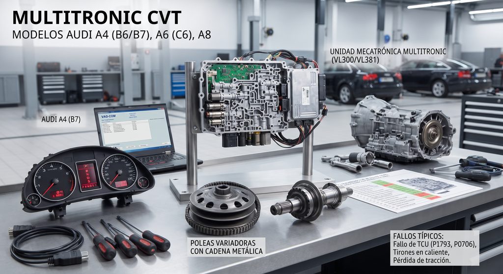 (Multitronic CVT): Modelos Audi A4 (B6/B7), A6 (C6), A8